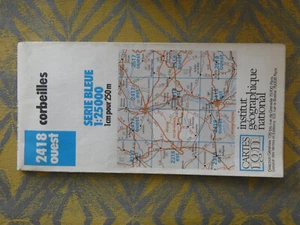 carte  IGN bleue 2418 ouest  corbeilles 1/25000 Edition 3  1990 - Imagen 1 de 1