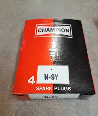 Package of 4 Champion N-9Y Spark Plugs, New Old Stock, Made in USA - Image 1 of 3