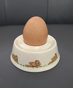 RARE Vintage Ceramic Ware Crown Windsor England Childs Egg Cup Teddy Bears - Imagen 1 de 6