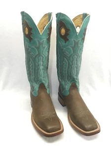 Men's Nocona Boots, Brown Square Toe w/Jade Tops Style 1722066B10 - Picture 1 of 3