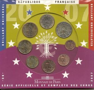 Euro, France, coffret Brillant Universel 2007 - France Coffret BU 2007 - Neuf