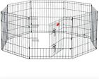 HYGRAD® 8 Panel Draht Metall Haustier Hund Kleintier Katze Übung Laufstall Zaun Enclo
