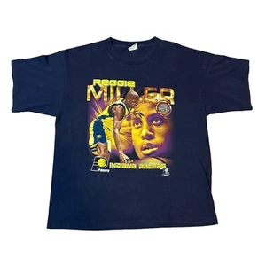 VTG Lee Sport Reggie Miller Indiana Pacers Coin Portrait Tee T-Shirt XL RARE - Picture 1 of 5
