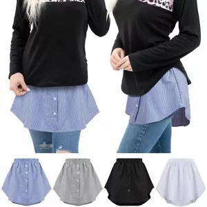 Mini Skirts Shirt Extender Adjustable Layering Fake Top Lower Sweep Hem The Base - Picture 1 of 16