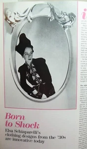 Elsa Schiaparelli Born To Shock Clothing Designs from 30s Innovative Today 1988 - Picture 1 of 5