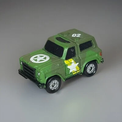 Micro Machines 1986 Military Vehicle Jeep Green Camo Star Galoob Vintage - Image 1 of 4
