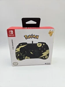 Pokemon: Pikachu Black & Gold Hori HORIPAD Mini Controller for Nintendo Switch - Picture 1 of 4