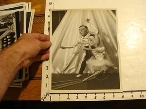 Vintage Puppet Marionette  Photo: dANCING COUPLE curtain background, NICE - Picture 1 of 2