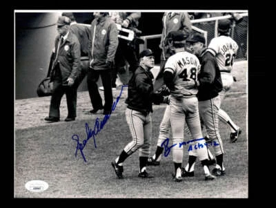 Sparky Anderson Roger Mason JSA Cert Signed  Vintage 8x10 Photo Autograph Tigers - Image 1 of 2