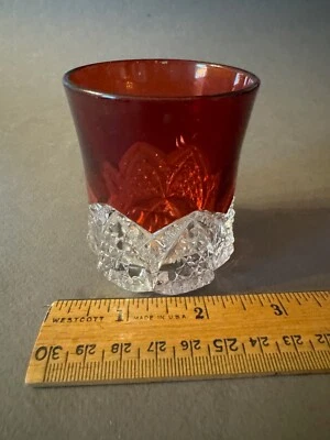 EAPG RUBY STAINED NON ETCHED ANTIQUE GLASS MUG CUP - Image 1 of 4
