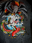Ed Hardy Men?S Loose Fit Embroidered Eagle Snake Skull Jeans Sz 32 New Nwt