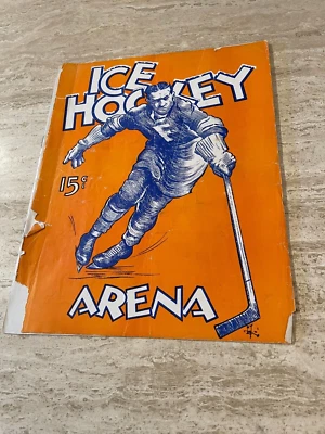 March 2, 1946 New York Rovers @ Philadelphia Falcons EHL Hockey Program -  RARE - Image 1 of 4