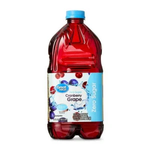 Great Value Zero Sugar Cranberry Grape Juice, 64 fl oz - Picture 1 of 6