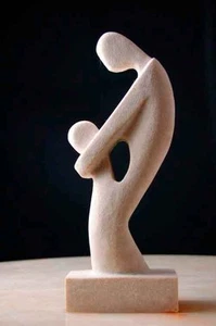 Modern Abstract Sculpture Glass Silica Resin Technique - Picture 1 of 1