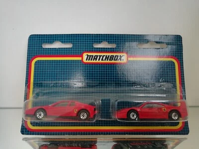 Matchbox 2er Set Ferrari Testarossa & Ferrari F40 auf Karte sehr selten - Bild 1 von 4