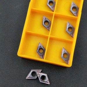 10 Stck. DCMT070204 DCMT21.51 Hartmetall Wendeplatten Drehmaschine Drehwerkzeug für Stahl für SDUCR - Bild 1 von 6