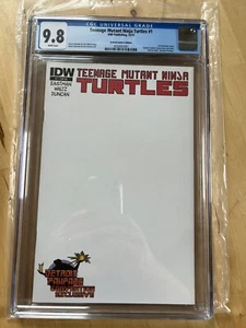 Teenage Mutant Ninja Turtles #1 IDW CGC 9.8 Blank Comic Book Variant TMNT NM - Picture 1 of 1