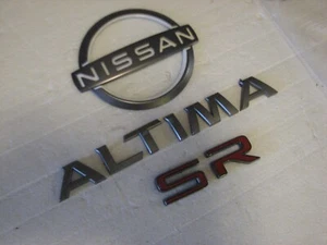 NISSAN ALTIMA SR 19-24 2019-2024 TRUNK LID NAMEPLATE CHROME BADGE EMBLEM SET OEM - Picture 1 of 3