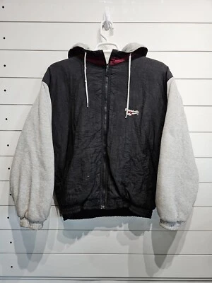 Винтажный 90-х Reebok Activewear с капюшоном хип-хоп пуховик лыж куртка пальто мужской средний - Изображение 1 из 4