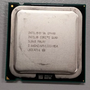 Intel Core 2 Quad Q9400 Yorkfield 32-bit LGA 775 2.66 GHz 4 core 95W CPU SLB6B - Picture 1 of 5