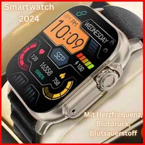 Smartwatch Damen Herren für Android iOS Fitnessuhr Pulsuhr Schrittzähler Sport - Bild 1 von 11