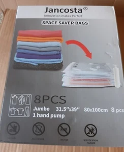 Jancosta Space Saver Bags 8 Stück Jumbo Plus + 1 Handpumpe Brandneu - Bild 1 von 1