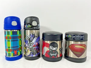4 Termos Funtainer botella de agua aislada / frascos de comida Superman, Transformers - Imagen 1 de 11