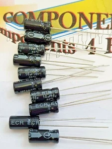 Bolsas de condensador electrolítico radial de 10 10 UF/16V 85 grados C - Imagen 1 de 2