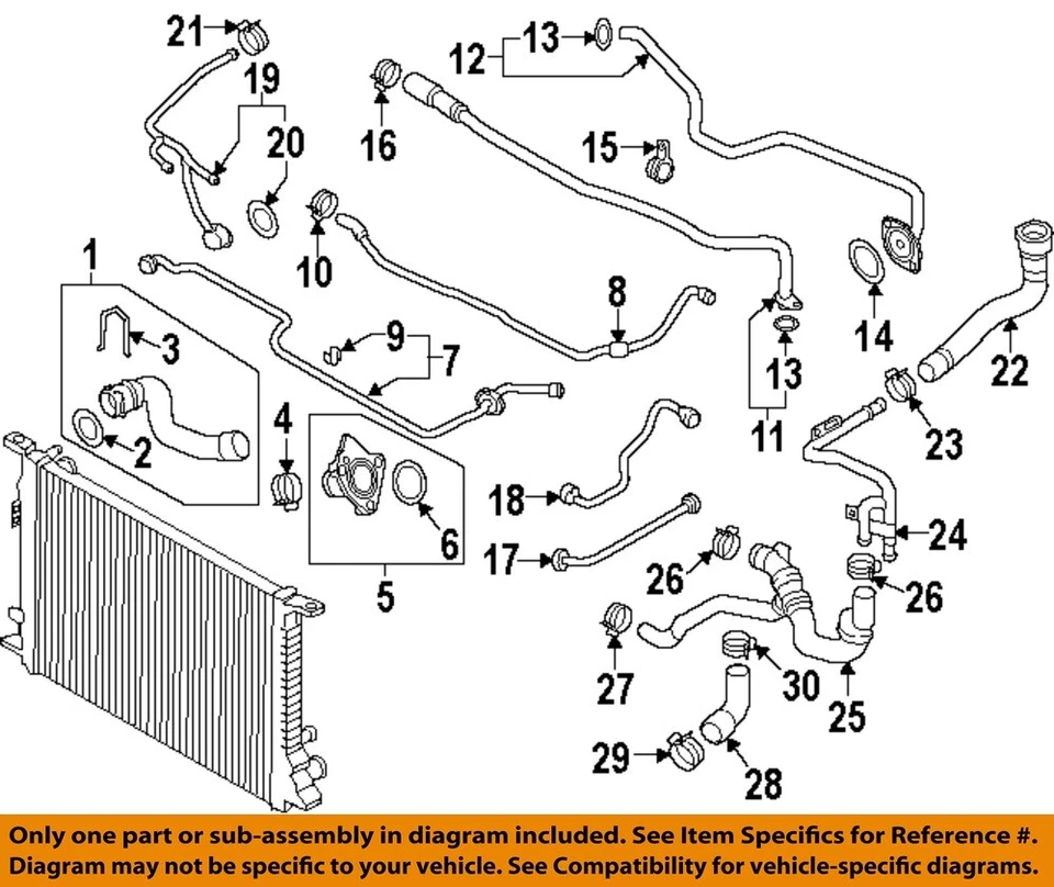 Sello colector de agua de refrigeración AUDI OEM 04-10 A8 Quattro 4,2 L-V8 N90912501 Foto 1 de 1