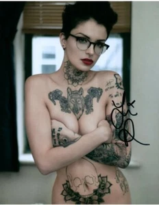 Leigh Raven Sexy Alternative Adult Model Signed 8x10 Autographed Photo COA 12 - Picture 1 of 1