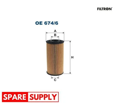 OIL FILTER FOR GENESIS HYUNDAI KIA FILTRON OE 674/6 - Image 1 of 4