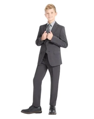 Kenneth Cole Reaction  Kids Performance Fabric Slim Fit Suit Gray Sz 18 - Image 1 of 4