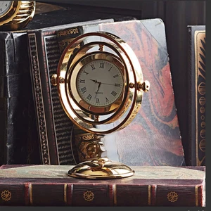 Reloj de mesa Harry Potter Time Turner reverso coleccionables chapado en oro reloj de arena - Imagen 1 de 24