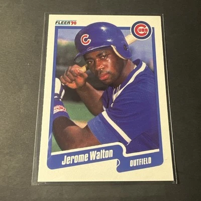 Jerome Walton 1990 Fleer Baseball #44 Chicago Cubs - Image 1 of 2
