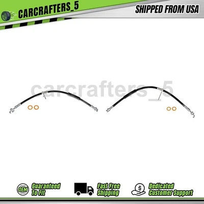 2 Front Brake Hydraulic Hose For 2013 2014 Ford Fusion 1.6L - Image 1 of 4