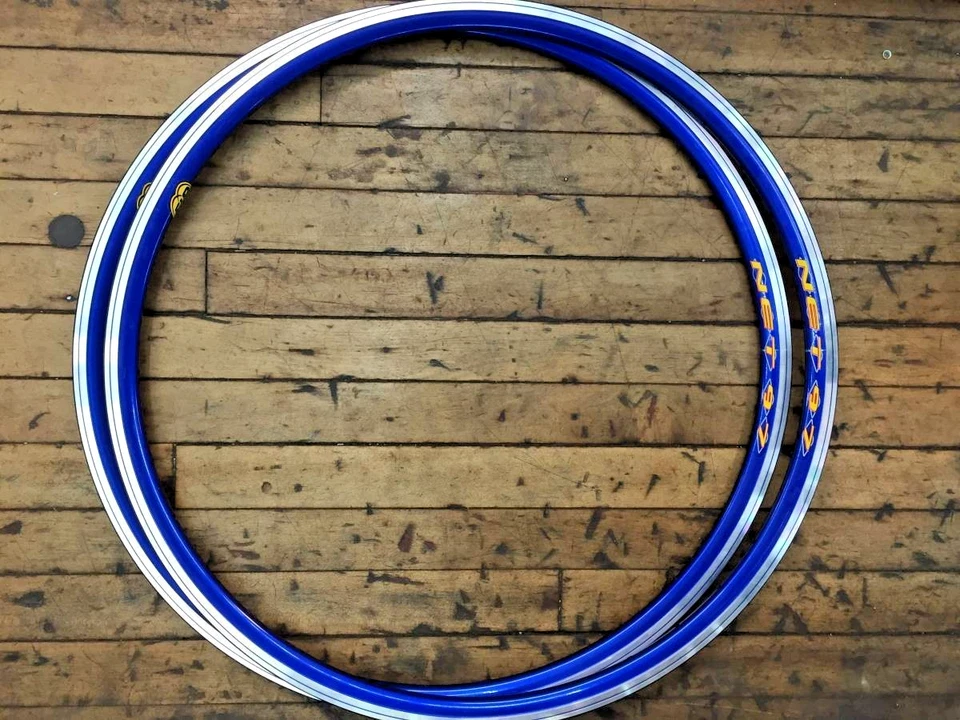 NOS 2x 700c FIR Net 97 Rims 36 Hole - Electric Blue - Made in Italy - Image 1 of 3
