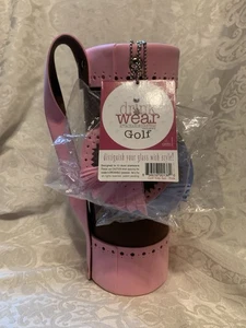 NWT DrinkWear Coasters Set Of 2 w/Wine Bottle Golf Tote - Picture 1 of 16
