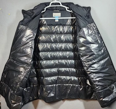 Columbia Jacket Mens 5XT Tall Black Omni-Heat Down Puffer Insulated Full Zip - Image 1 of 4