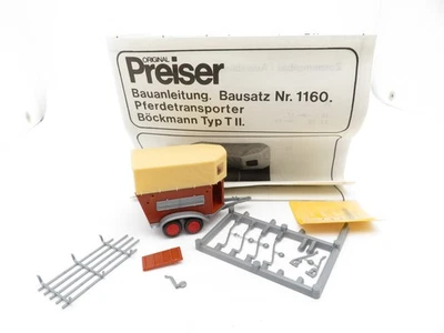 335HO - Preiser 1160 H0 - Pferdetransporter braun - Bild 1 von 4