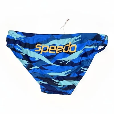 Traje de baño Speedo para hombre calzoncillos talla 14 32” 80 cm cintura azul cocodrilo playa surf Foto 1 de 3
