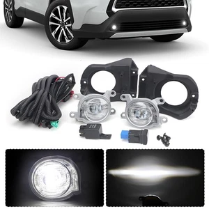 LED Fog Light Set w/ Switch Bracket For Toyota Corolla Cross 2020 2021 2022 2023 - Picture 1 of 13