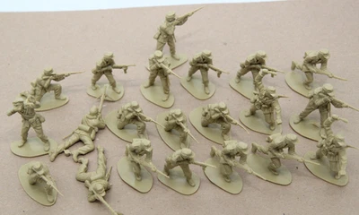 Airfix Escala 1/32 Segunda Guerra Mundial Cuerpo Alemán Afrika Infantería Lote de 21 Figuras Abiertas Foto 1 de 4