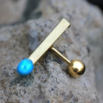 Gold Plated Matchstick Cartilage Earring - Image 1 of 2