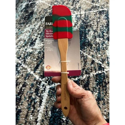 Espátula de silicona Farberware clásica roja y verde multicolor resistente al calor Foto 1 de 4