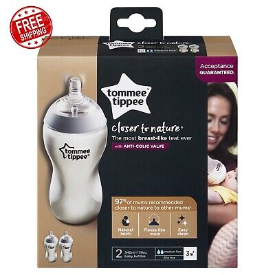 Best Tommee Tippee Closer To Nature Feeding Comfortable Bottle 340ml X 2 • 23.53$