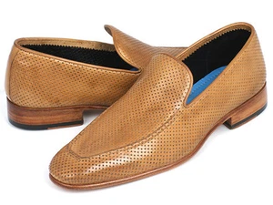 Paul Parkman Halbschuhe aus perforiertem Leder beige (ID#874-BEJ) - Bild 1 von 6
