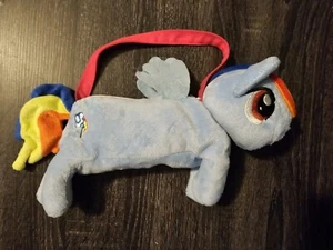My Little Pony Rainbow Dash Plush Purse Bag 2015 Hasbro Zipper Pouch Coin Straps - Picture 1 of 7