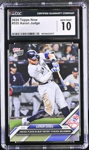 AARON JUDGE (NYY), 2024 Topps Now #555 2024 CGC 10GM, "CAPT OF THE YANKEES!" - Picture 1 of 2