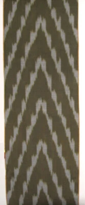 11 Yard HAND MADE UZBEK Natural 100% COTTON IKAT FABRIC # 8964 - Image 1 of 3