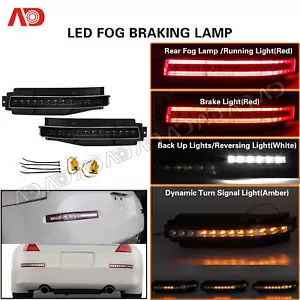 For 03-09 Nissan 350Z Dynamic LED Turn Signal Backup Brake Tail Fog Light Smoked - Bild 1 von 9